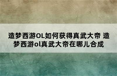 造梦西游OL如何获得真武大帝 造梦西游ol真武大帝在哪儿合成